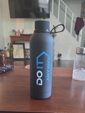 DO IT Anyway Matte Black Insulated Water Bottle